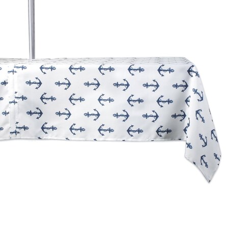 Design Imports 60 x 84 in. Anchors Print Outdoor Tablecloth With Zipper CAMZ11637